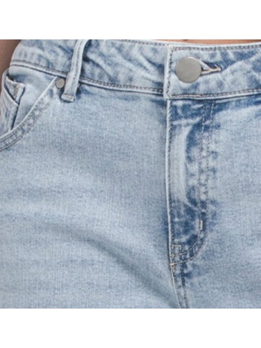 D. JEANS NEW YORK Mid Rise Wide Leg Jeans With Curved Coin Pocket - Picture 3 of 3